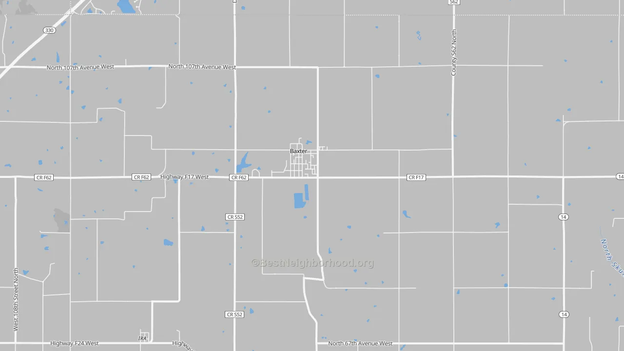 Transit Grade map of Baxter, IA