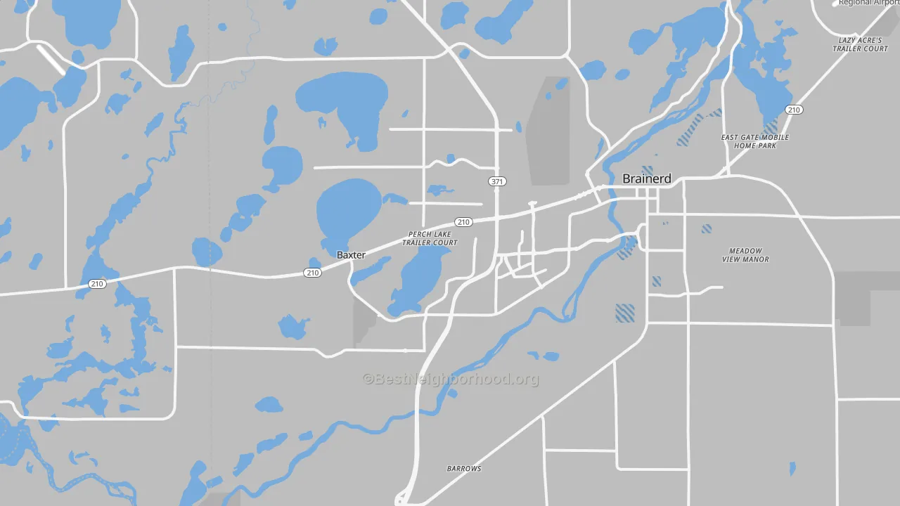 Transit Grade map of Baxter, MN