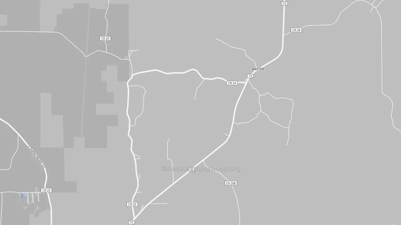 Transit Grade map of Baxter, MS