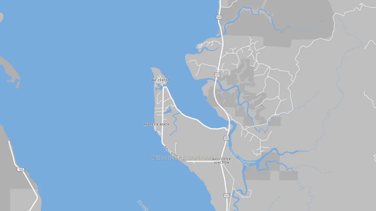 Transit Grade map of Bay Center, WA