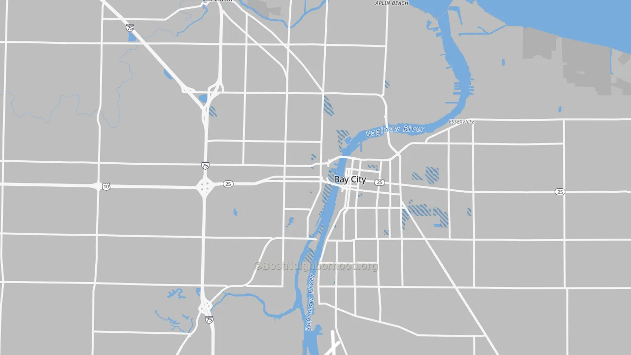 Transit Grade map of Bay City, MI