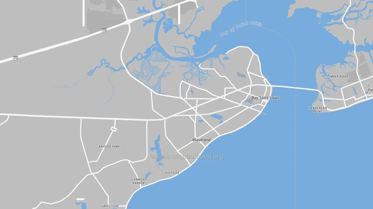 Transit Grade map of Bay St. Louis, MS