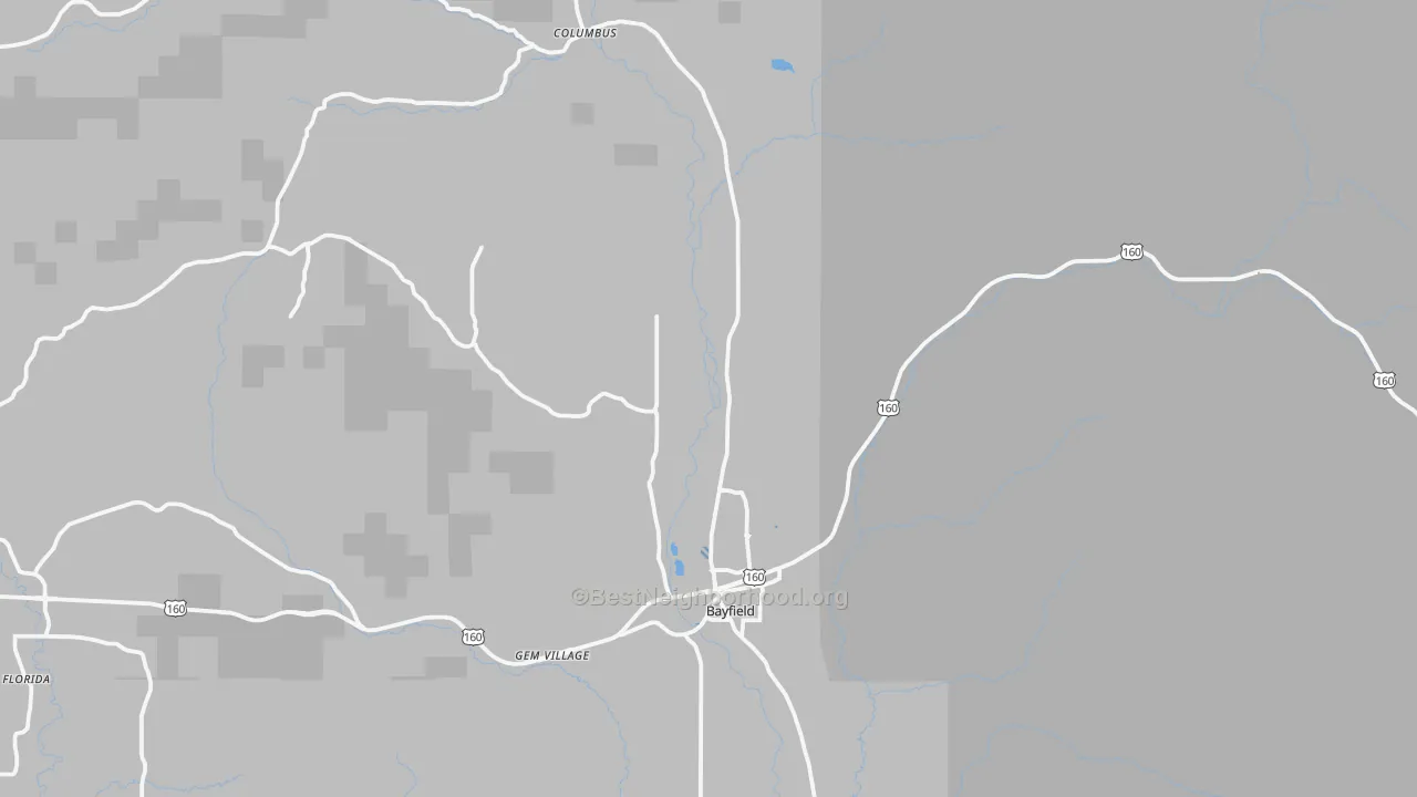 Transit Grade map of Bayfield, CO