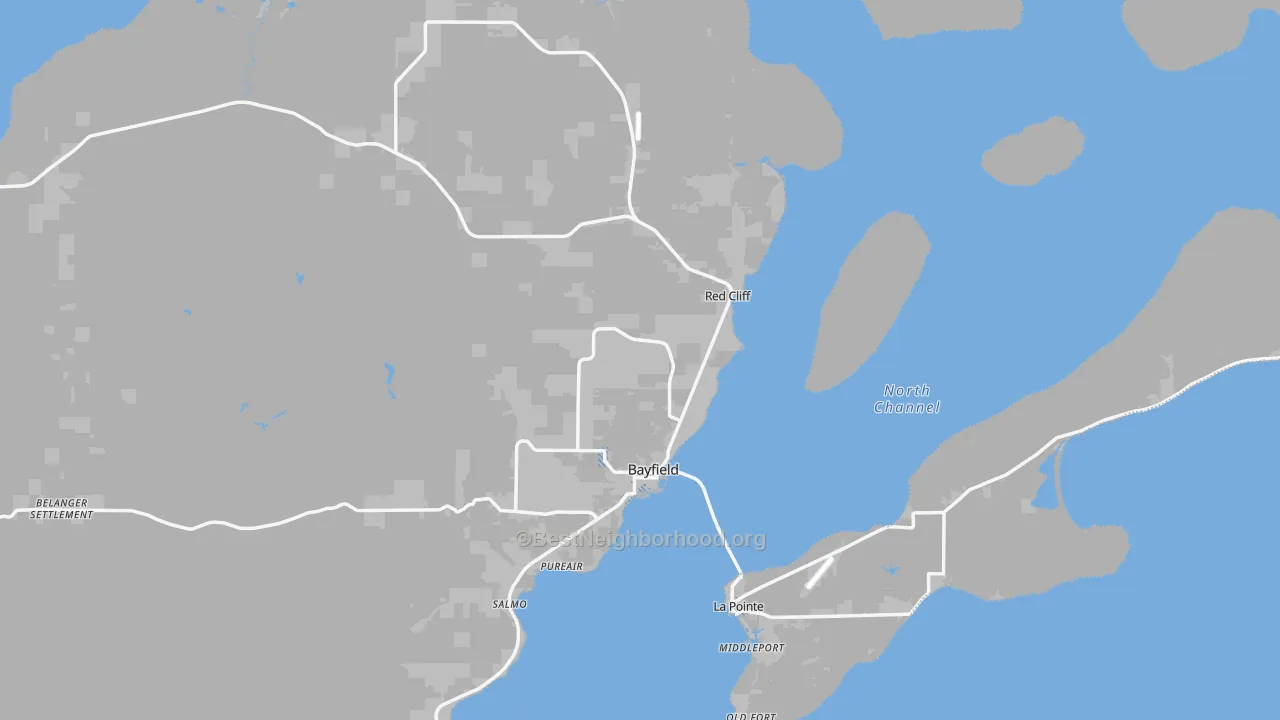 Transit Grade map of Bayfield, WI