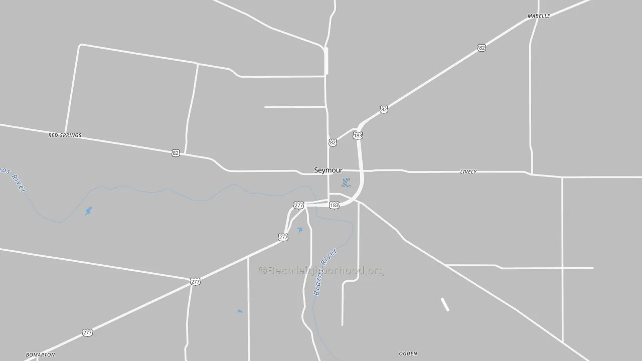 Transit Grade map of Baylor County, TX