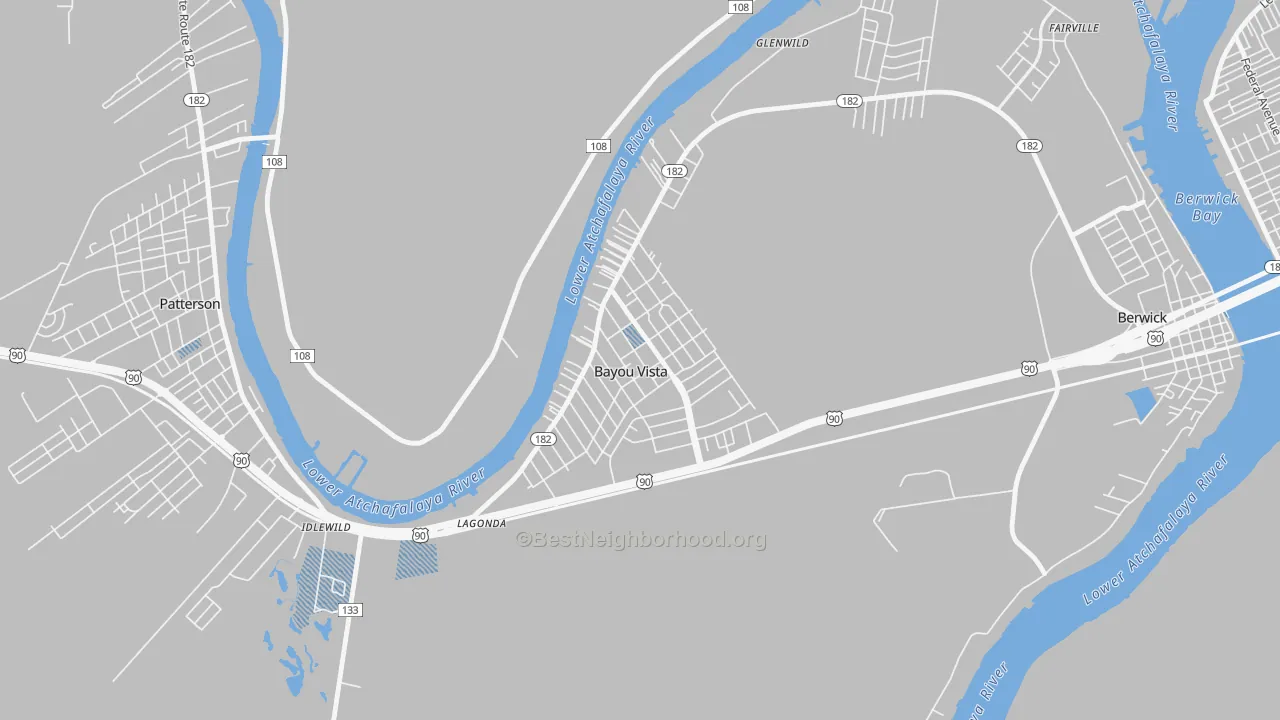 Transit Grade map of Bayou Vista, LA