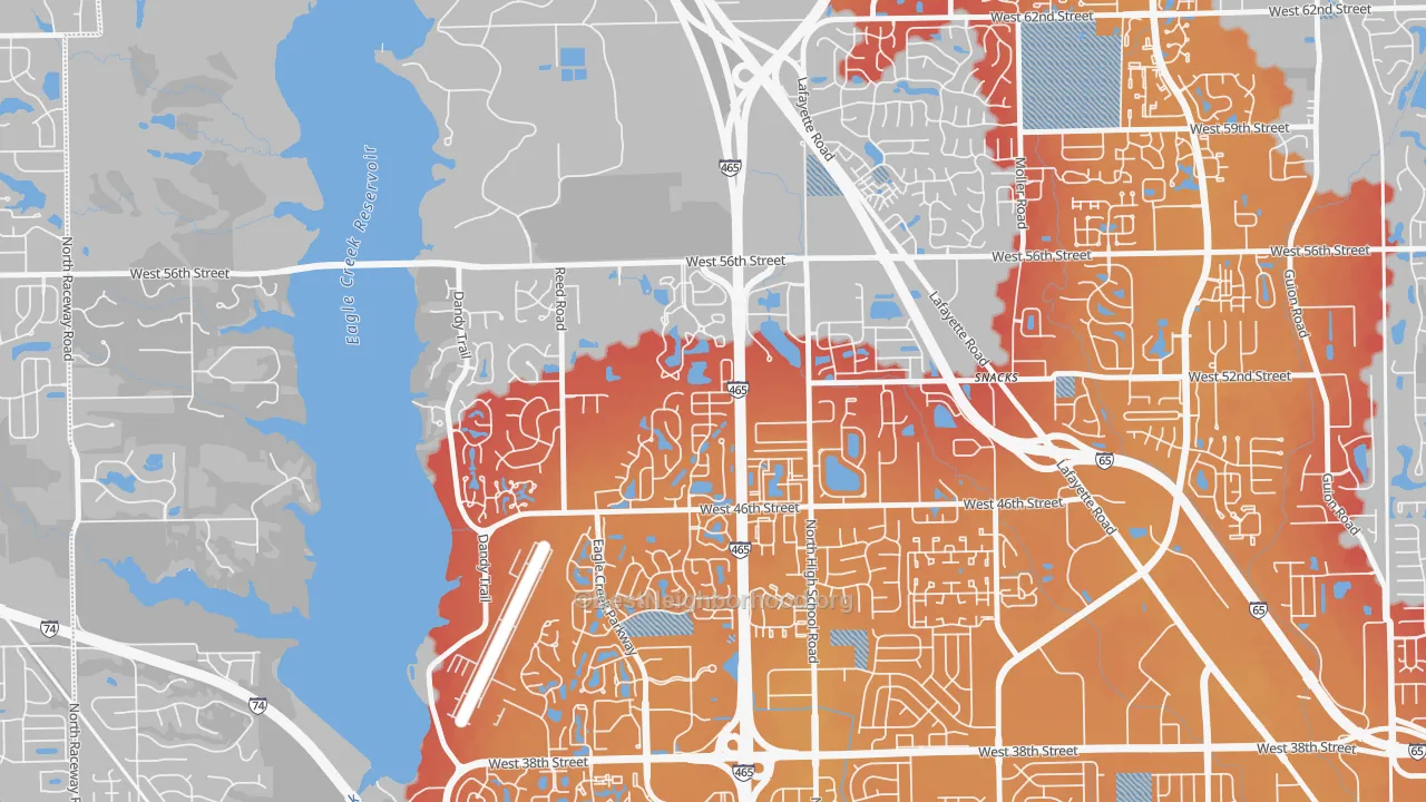 Transit Grade map of Bayswater, Indianapolis, IN