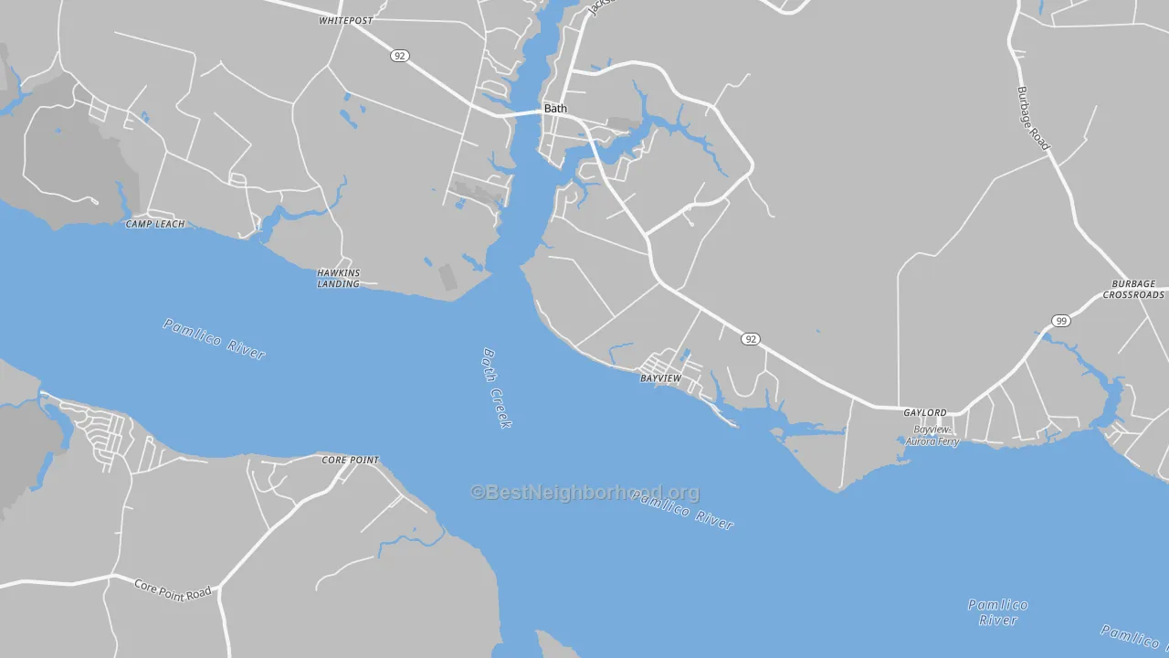 Transit Grade map of Bayview, NC