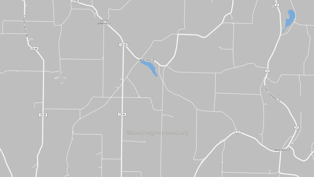 Transit Grade map of Beachville, NY