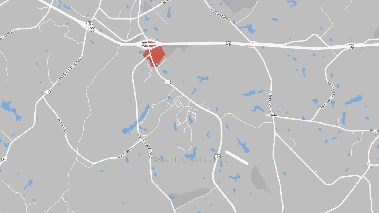 Transit Grade map of Beacon Heights, GA