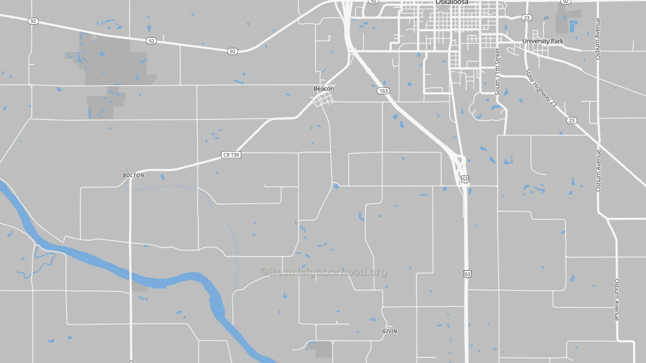 Transit Grade map of Beacon, IA