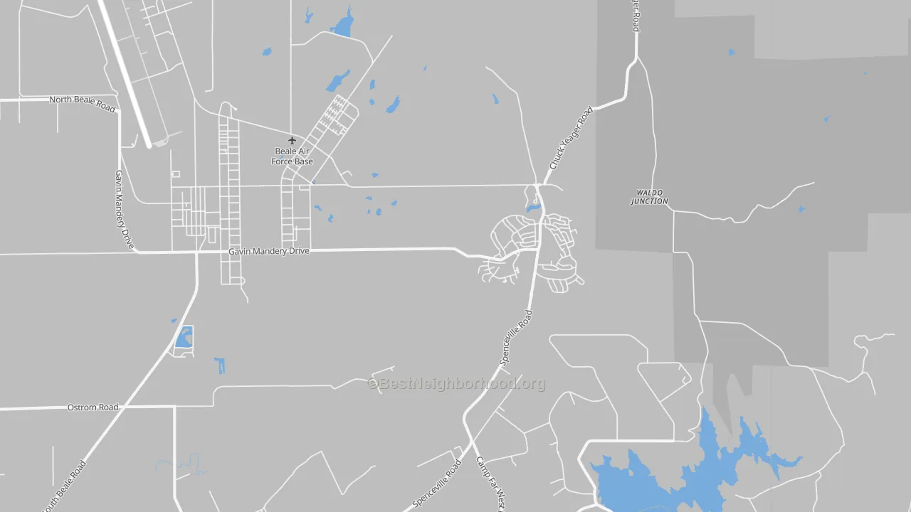 Transit Grade map of Beale Afb, CA