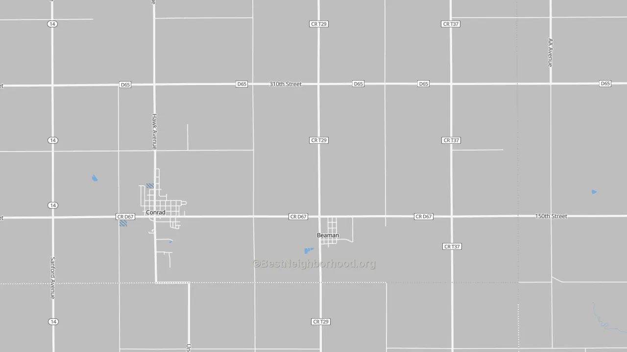 Transit Grade map of Beaman, IA