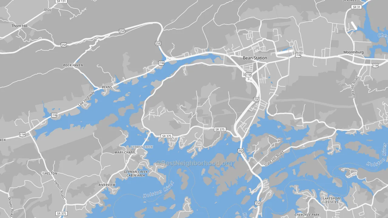 Transit Grade map of Bean Station, TN