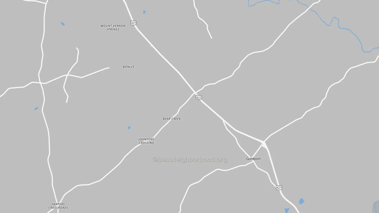 Transit Grade map of Bear Creek, NC
