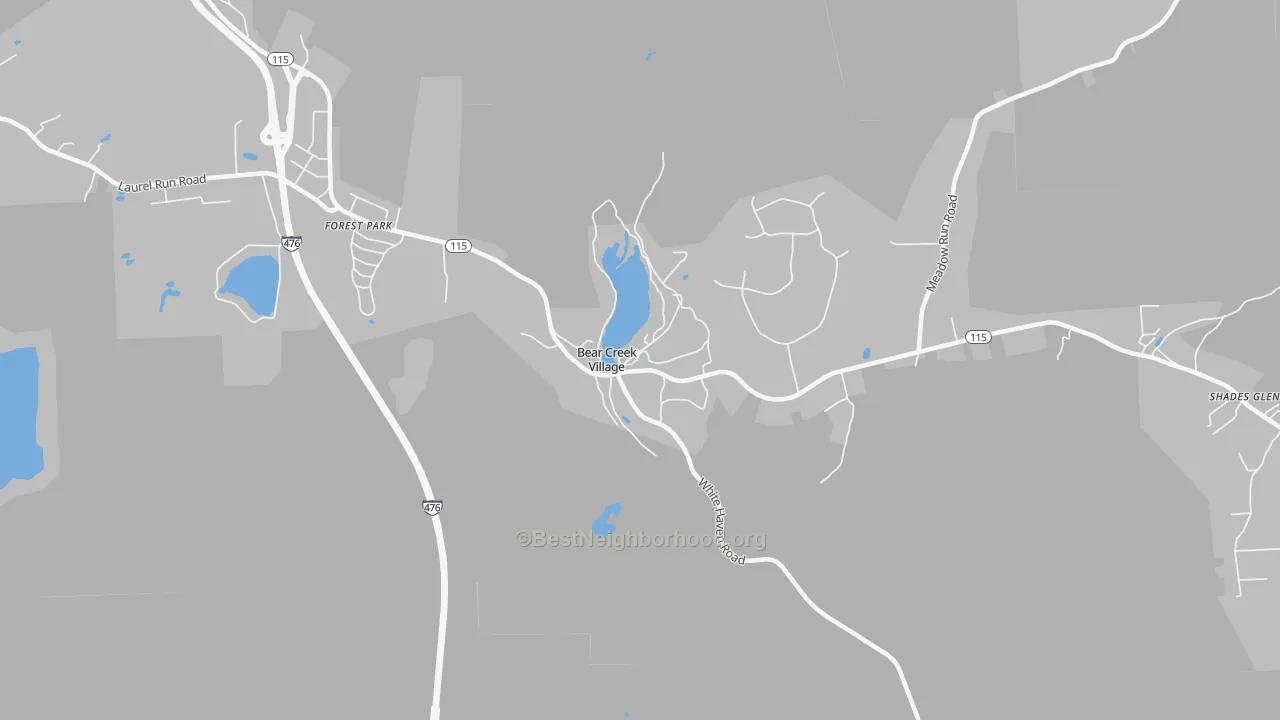 Transit Grade map of Bear Creek Village, PA