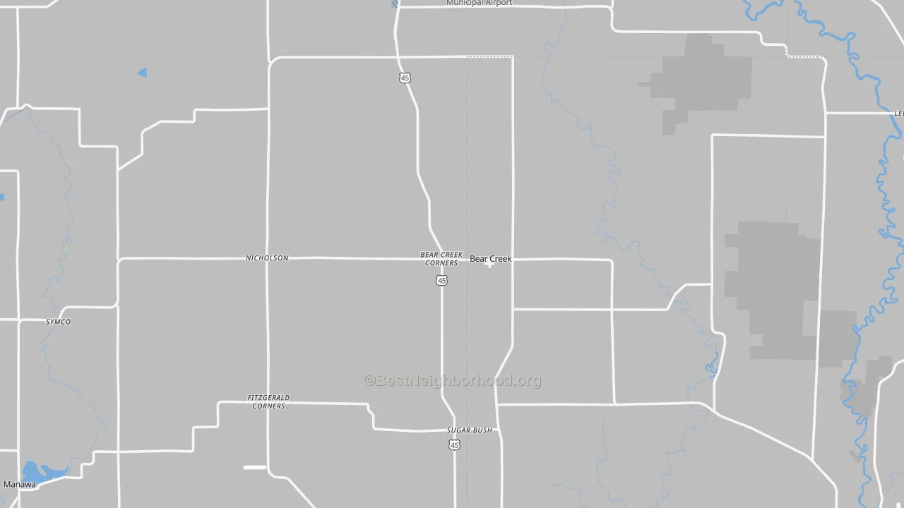 Transit Grade map of Bear Creek, WI