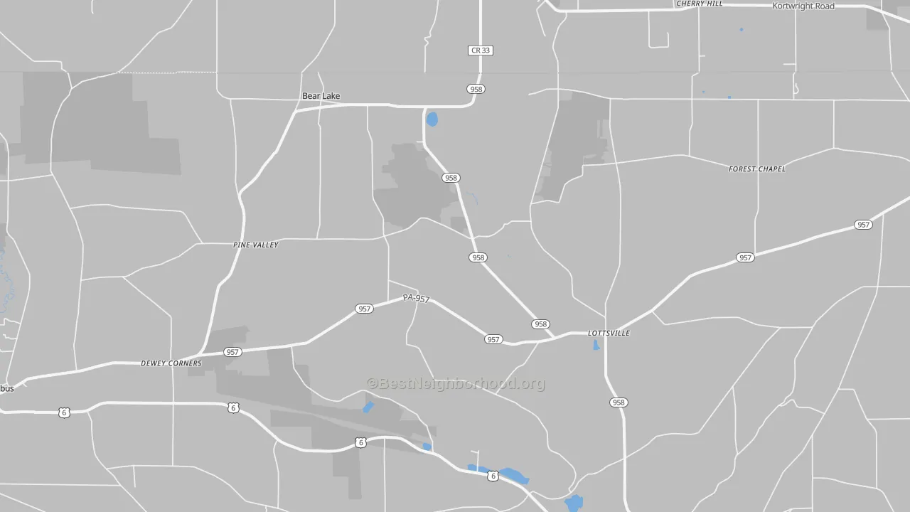 Transit Grade map of Bear Lake, PA