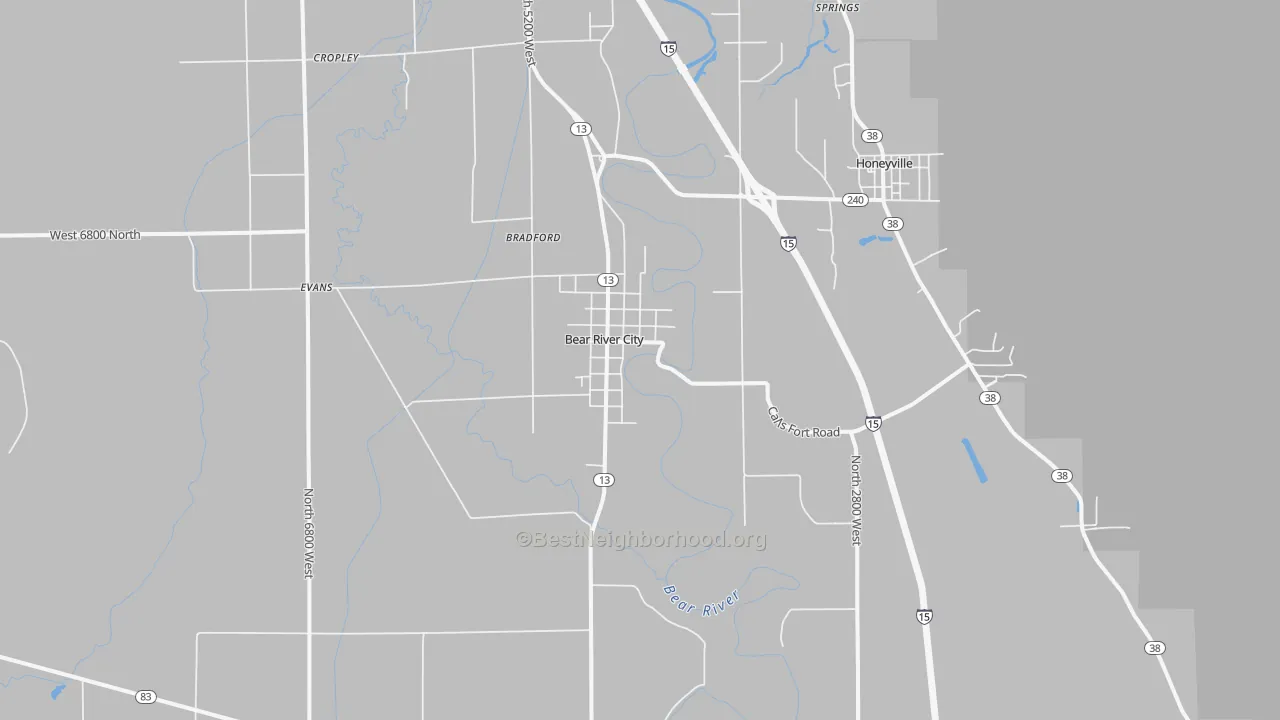 Transit Grade map of Bear River City, UT