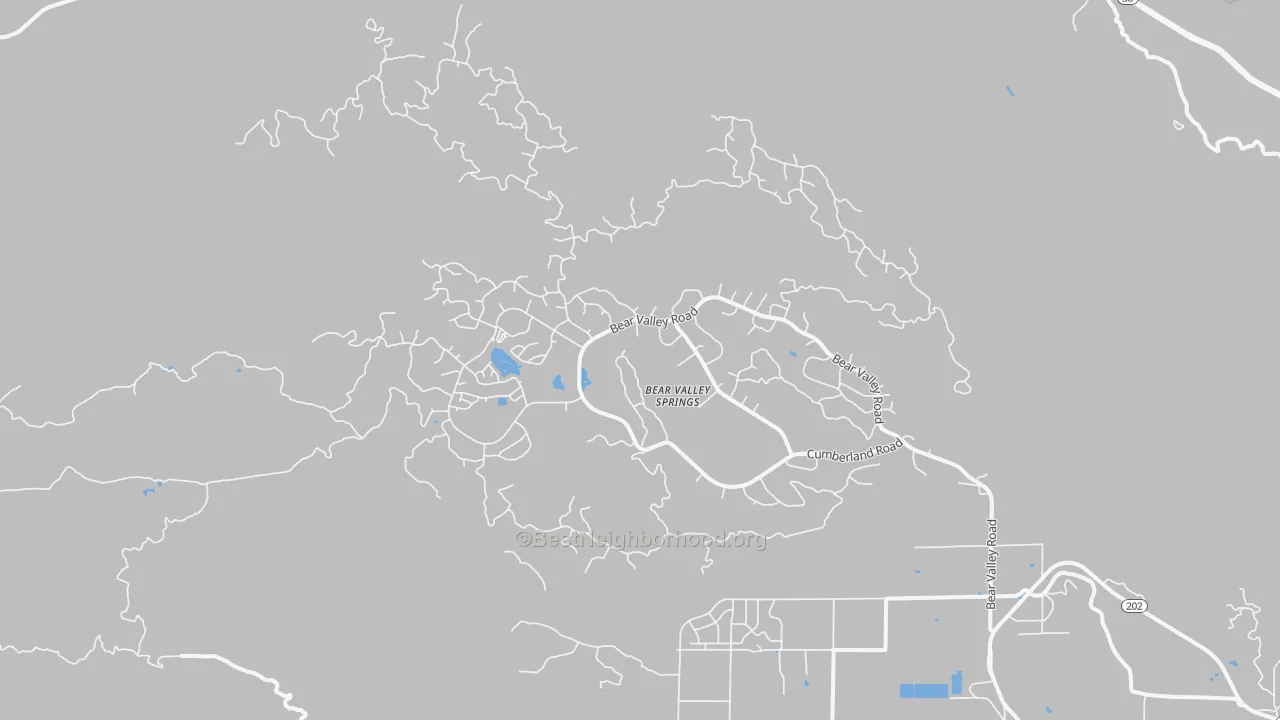 Transit Grade map of Bear Valley Springs, CA