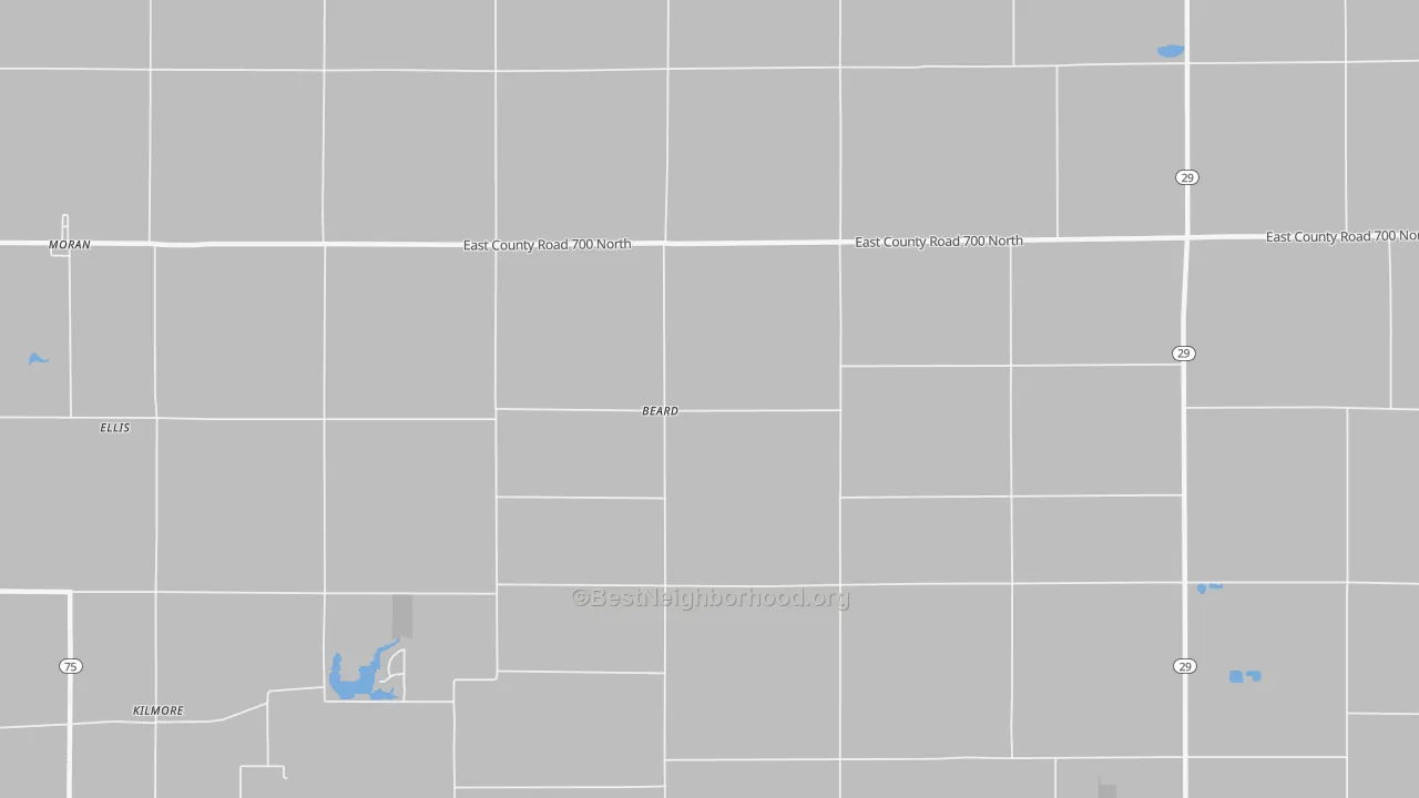 Transit Grade map of Beard, IN