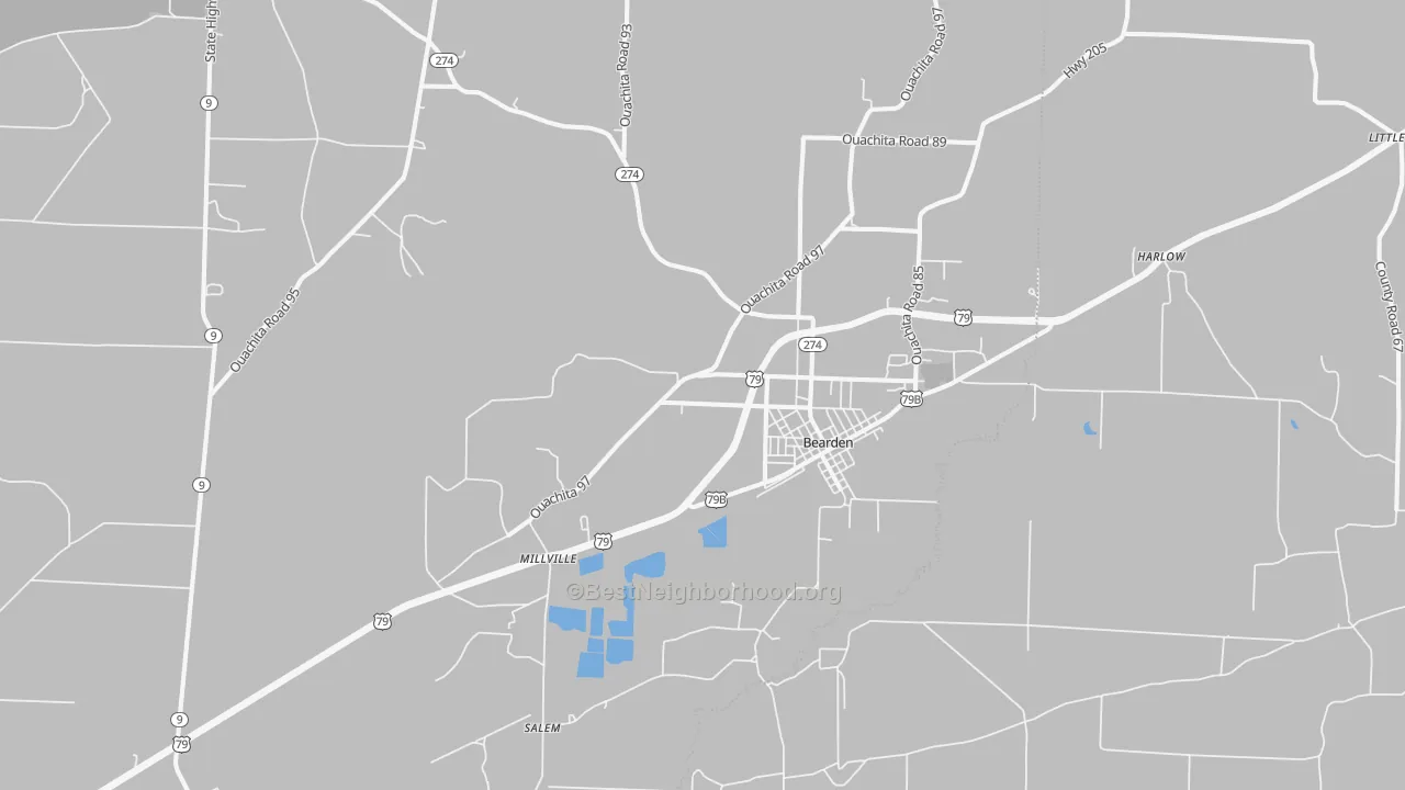 Transit Grade map of Bearden, AR