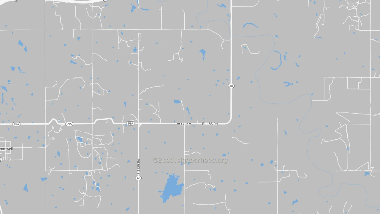Transit Grade map of Bearden, OK