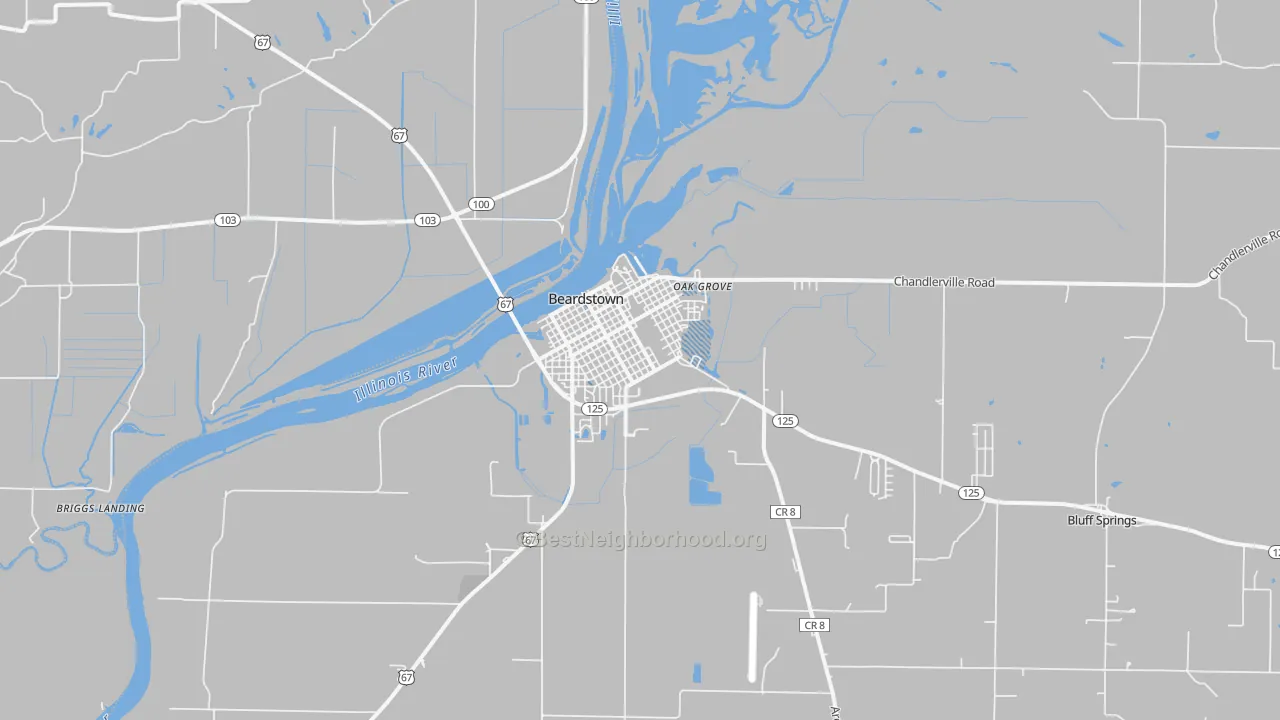 Transit Grade map of Beardstown, IL