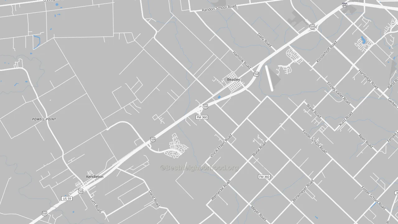 Transit Grade map of Beasley, TX