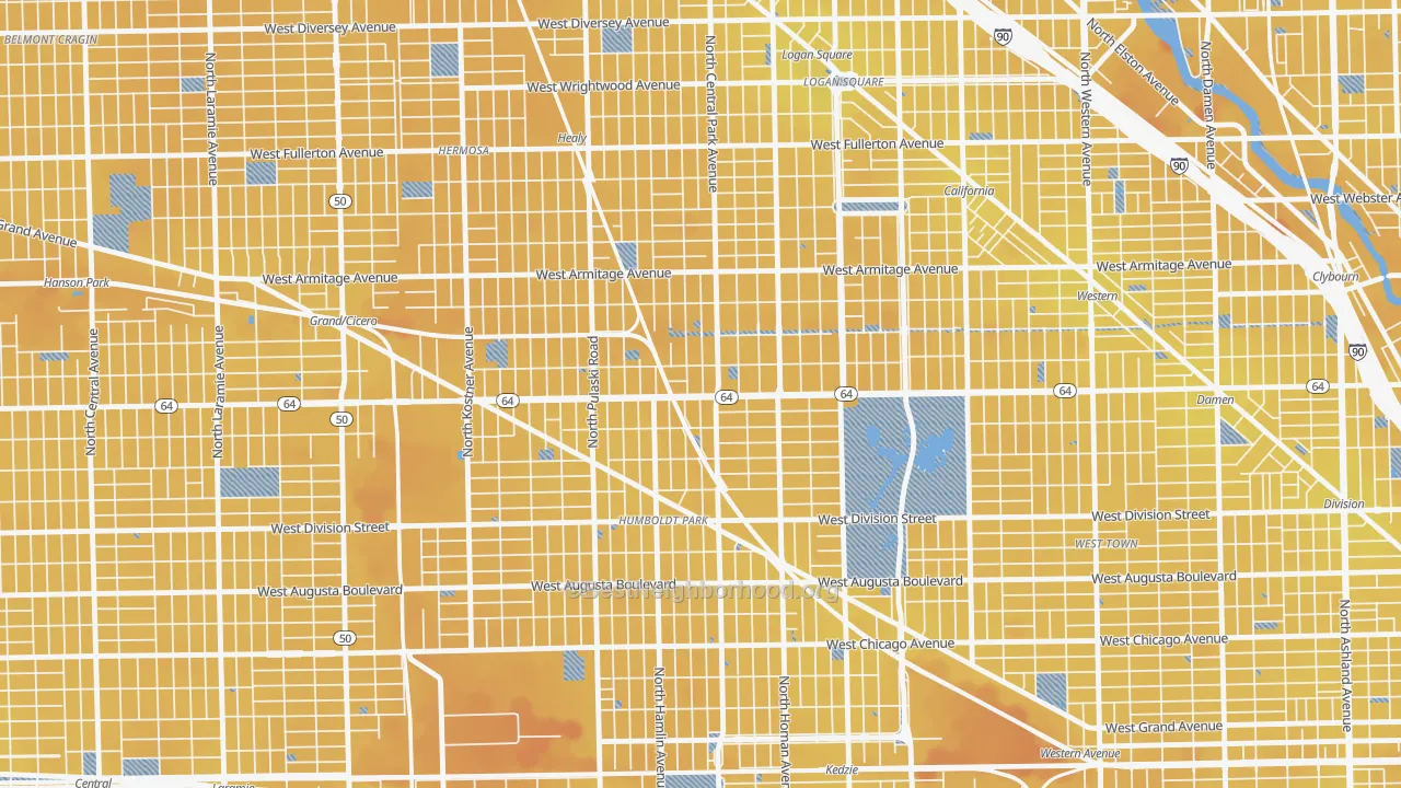 Transit Grade map of Beat 2535, Chicago, IL