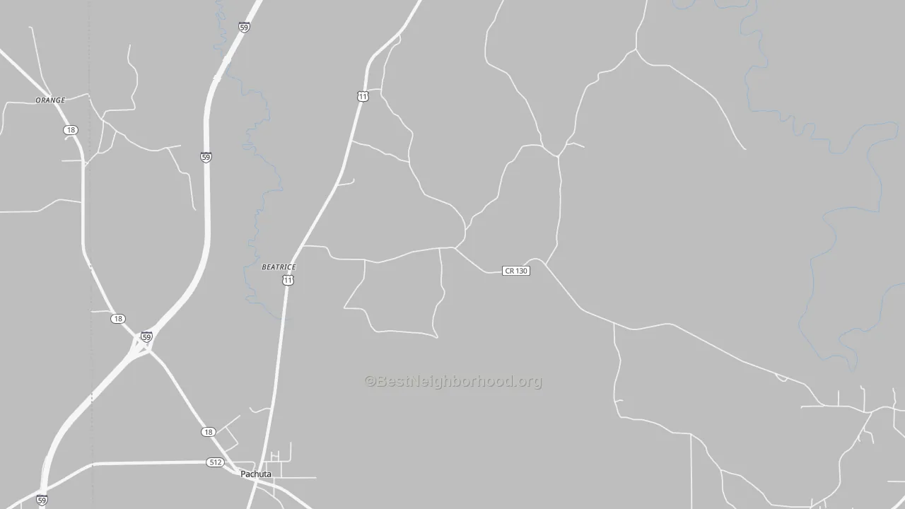 Transit Grade map of Beatrice, MS