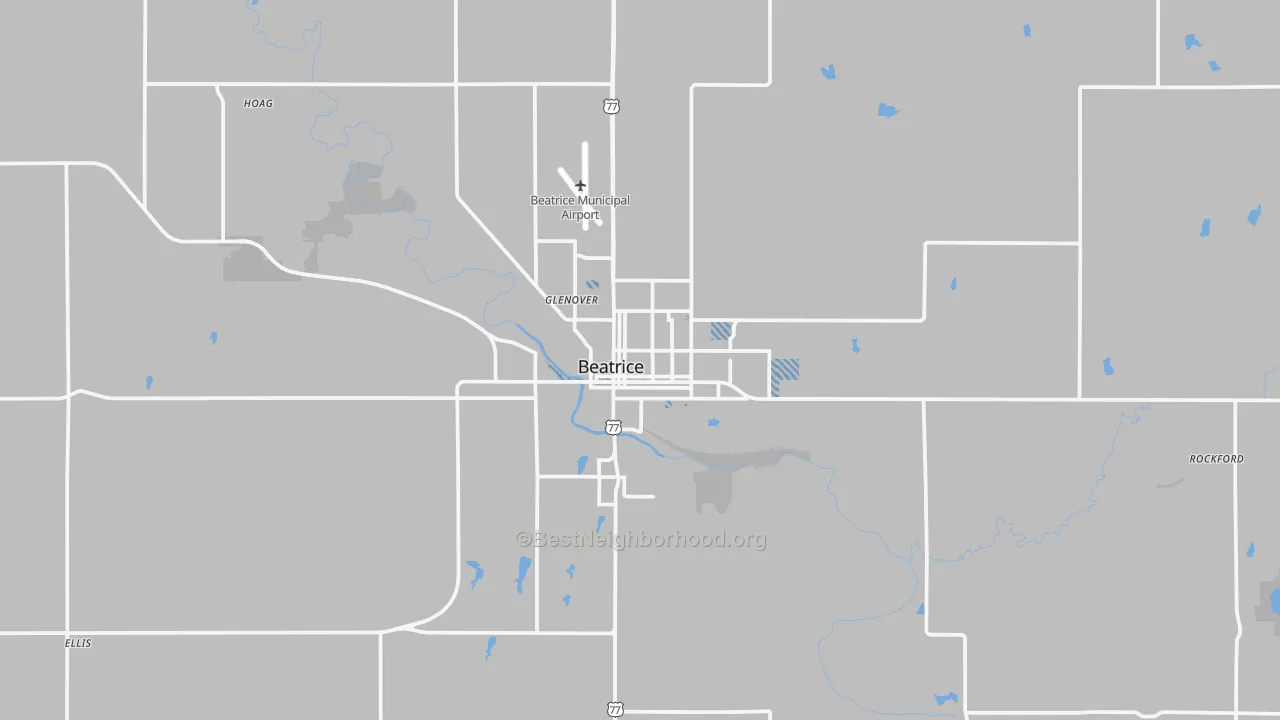 Transit Grade map of Beatrice, NE
