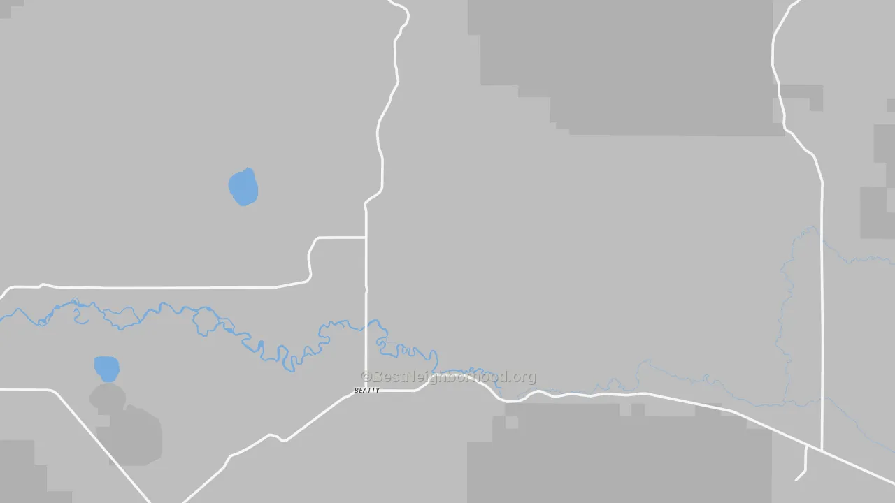 Transit Grade map of Beatty, OR