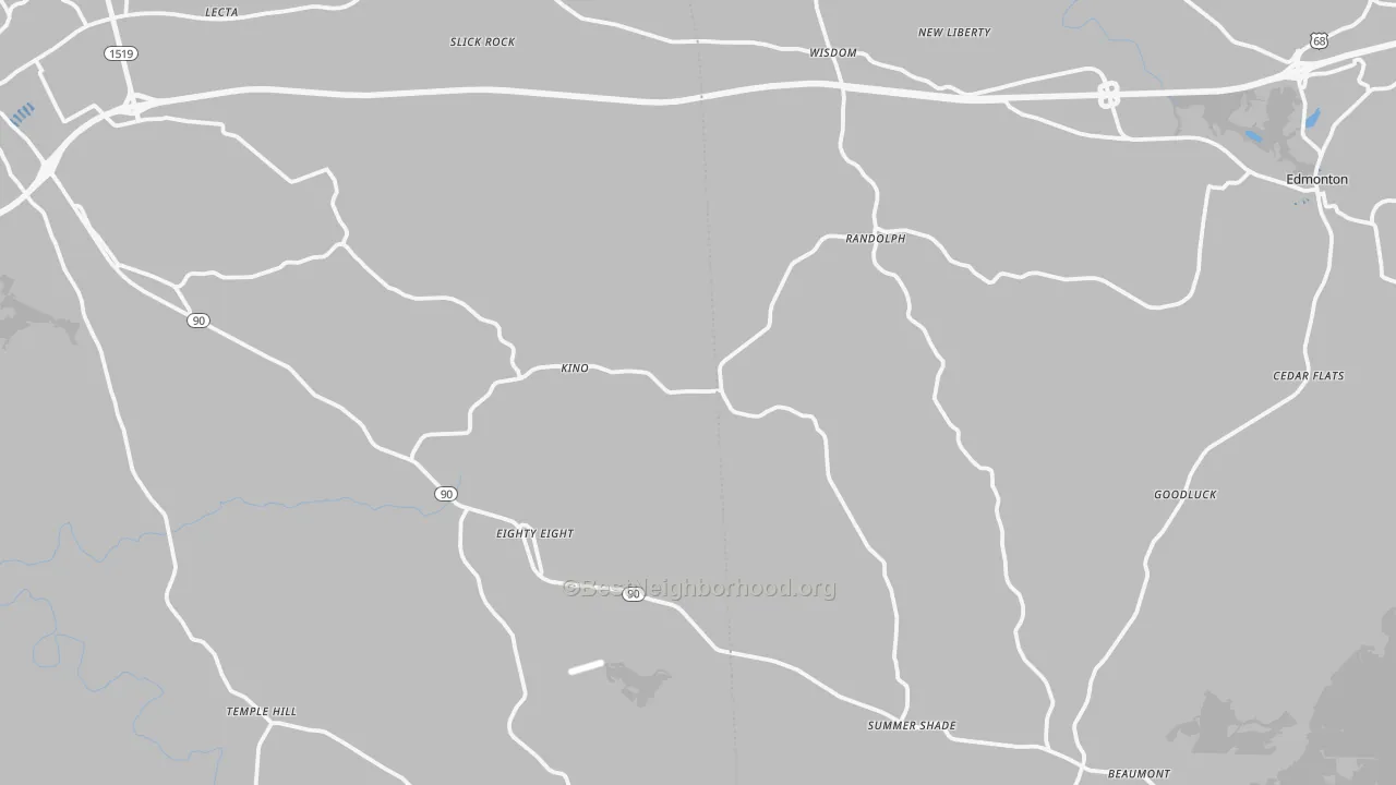 Transit Grade map of Beaumont, KY