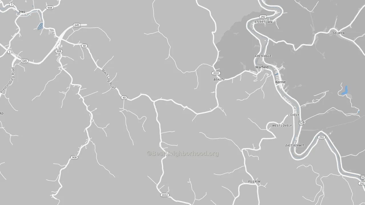 Transit Grade map of Beauty, KY