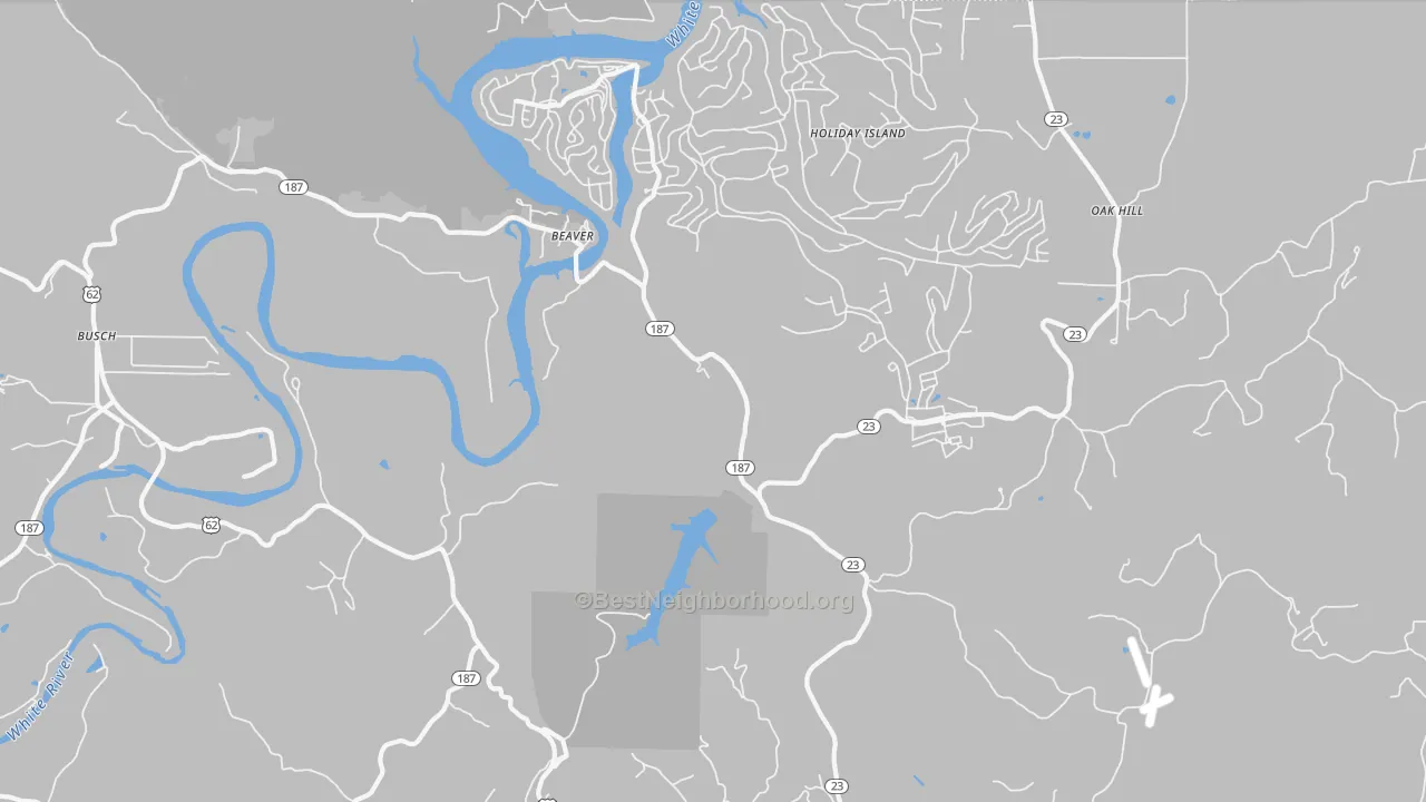 Transit Grade map of Beaver, AR
