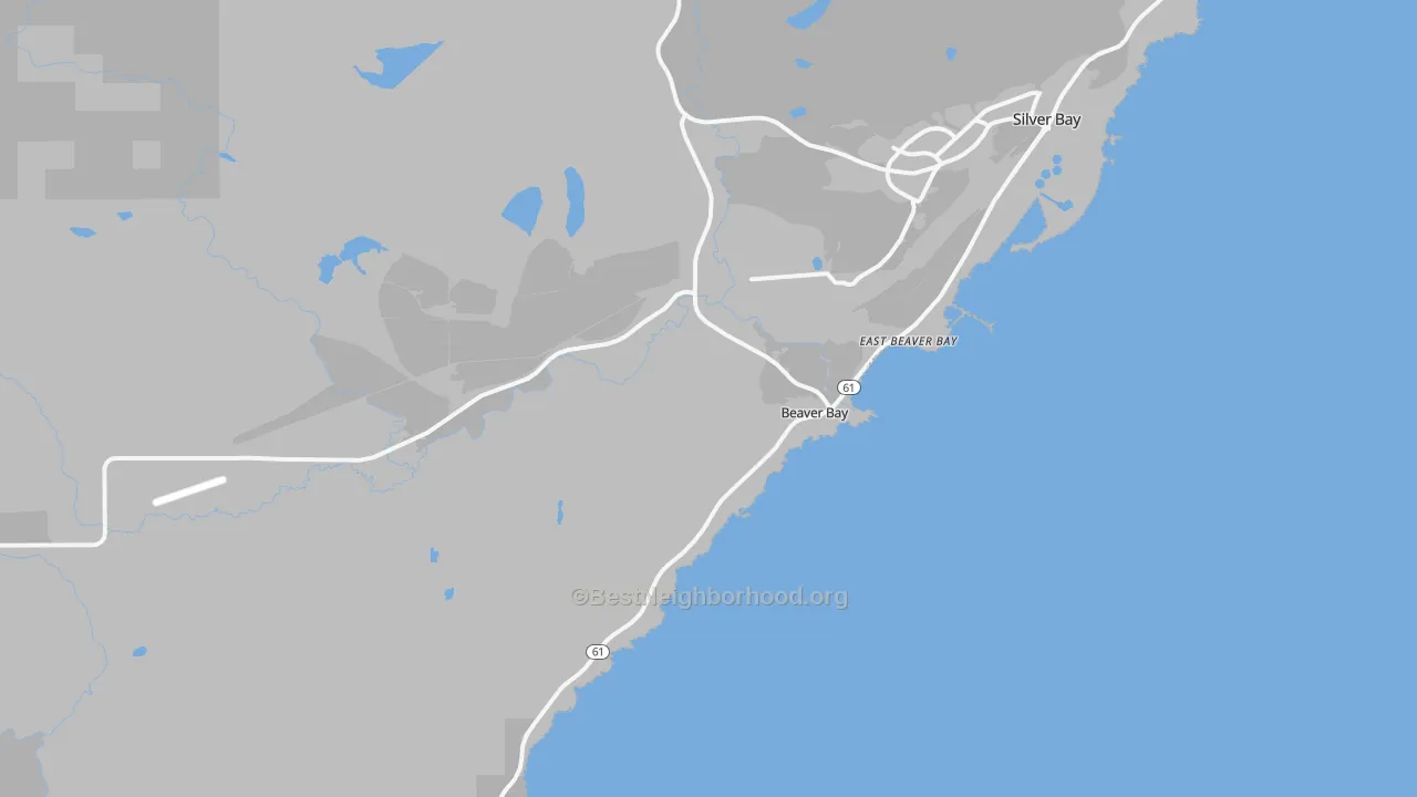 Transit Grade map of Beaver Bay, MN