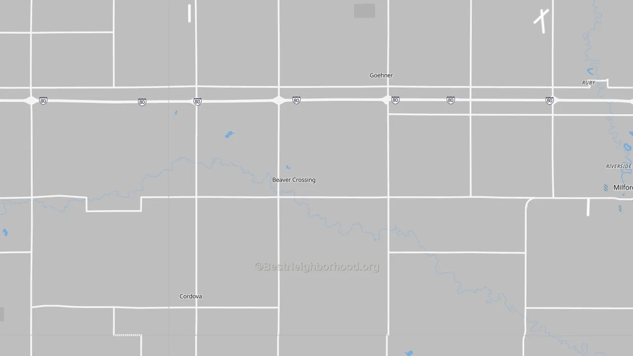 Transit Grade map of Beaver Crossing, NE