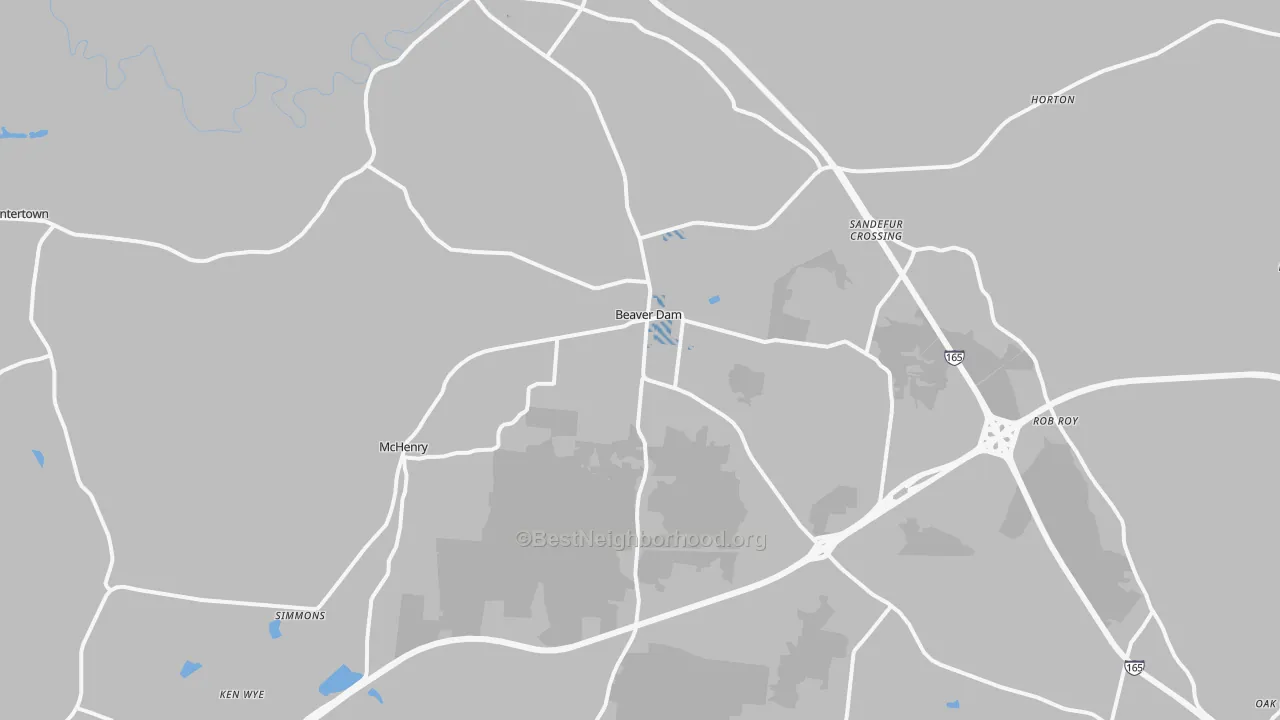 Transit Grade map of Beaver Dam, KY