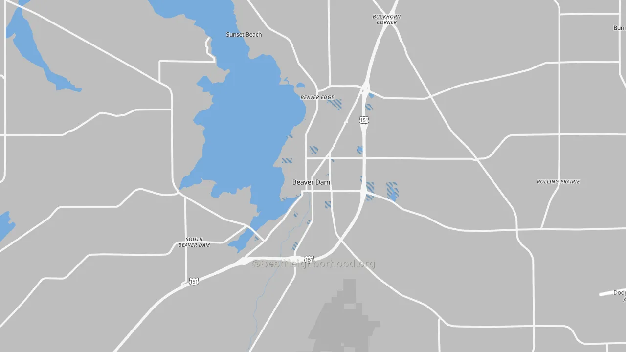 Transit Grade map of Beaver Dam, WI