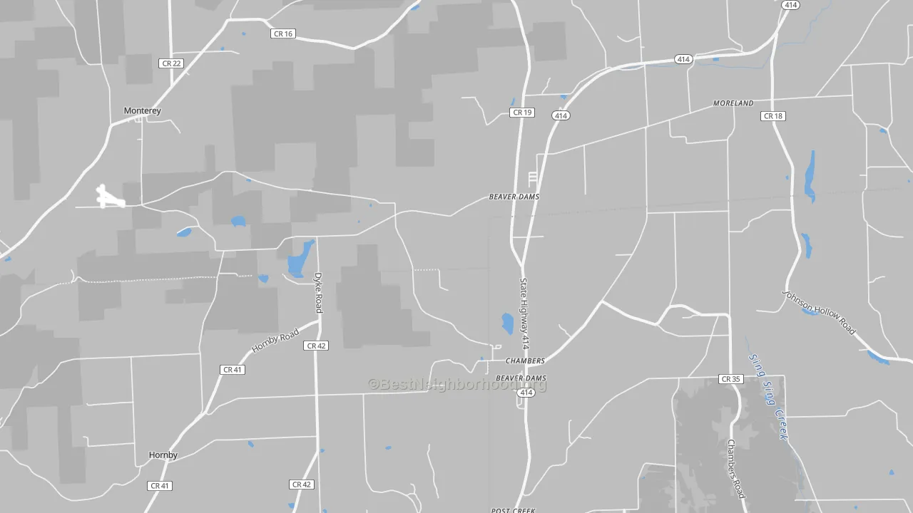 Transit Grade map of Beaver Dams, NY