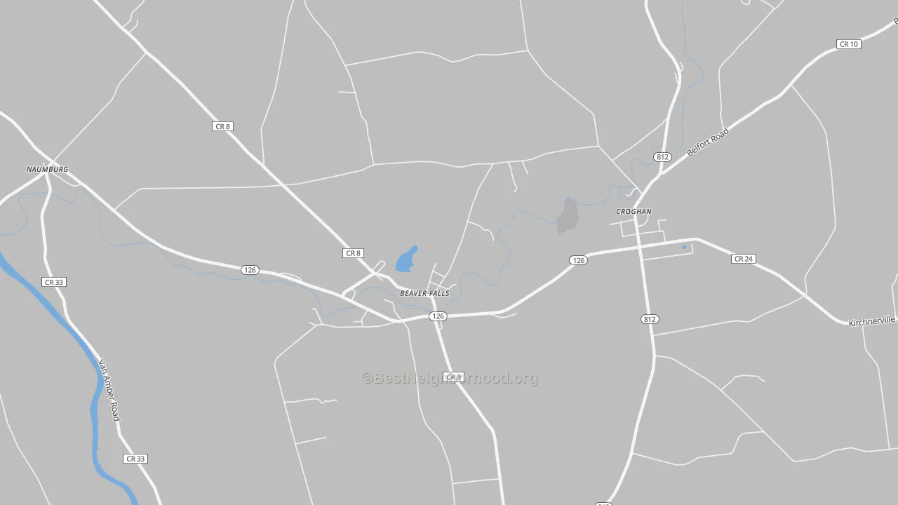 Transit Grade map of Beaver Falls, NY