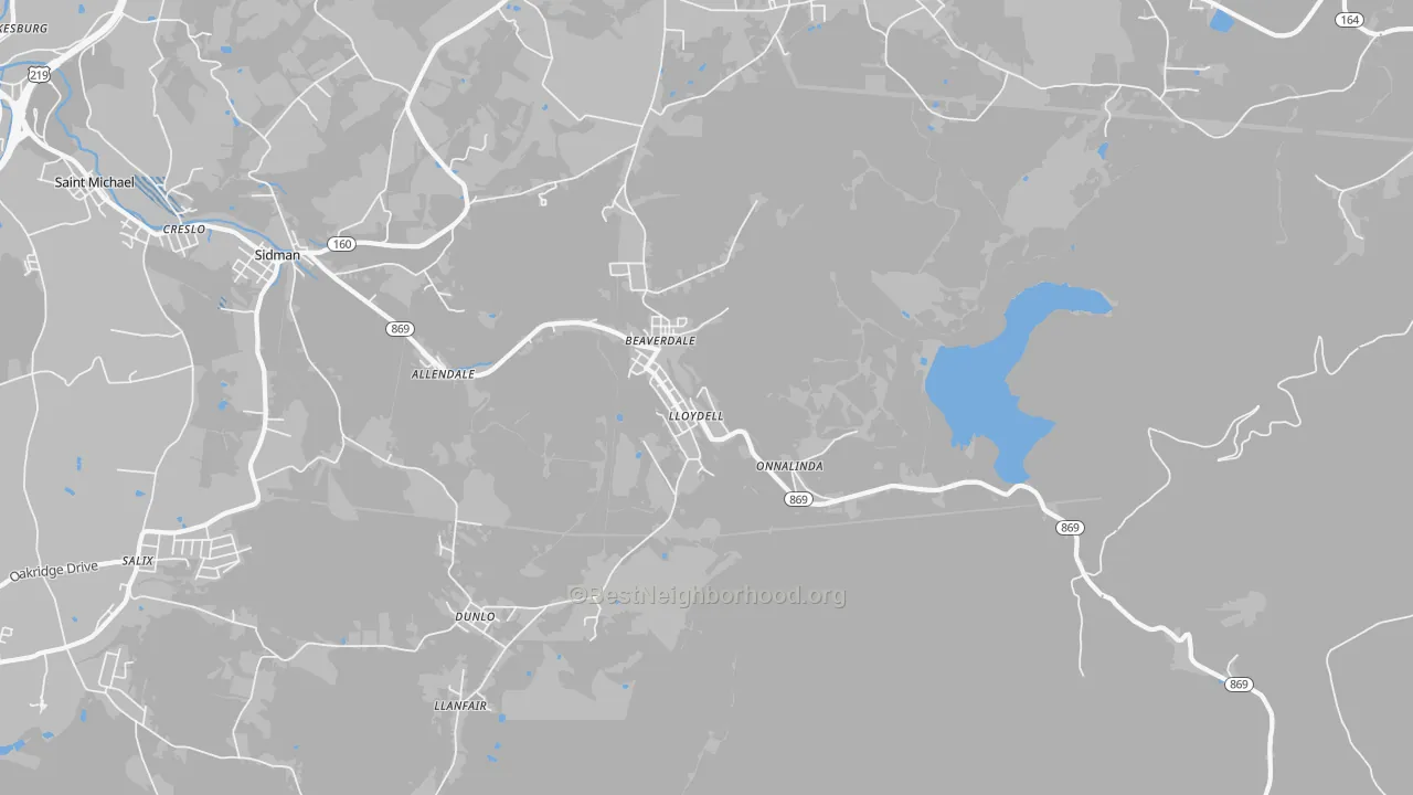 Transit Grade map of Beaverdale, PA