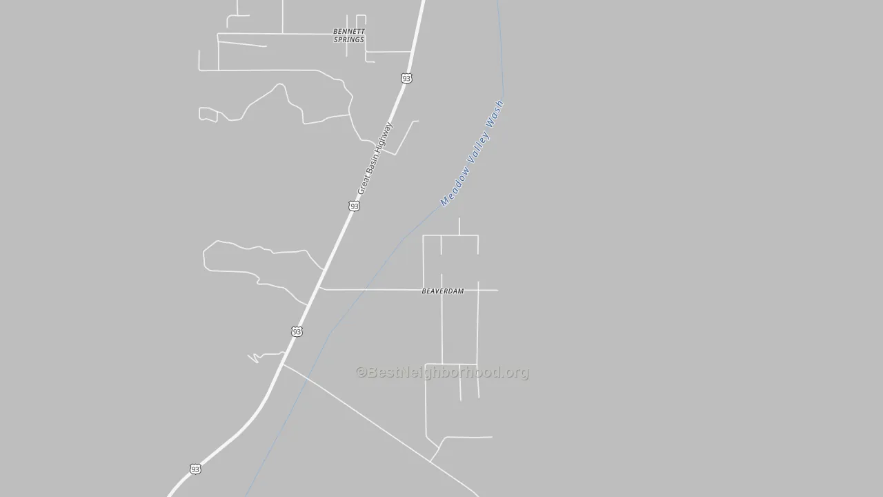 Transit Grade map of Beaverdam, NV