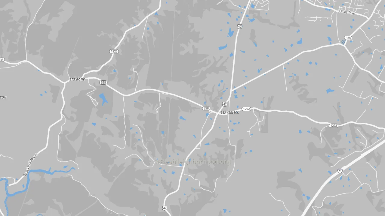 Transit Grade map of Beaverlick, KY