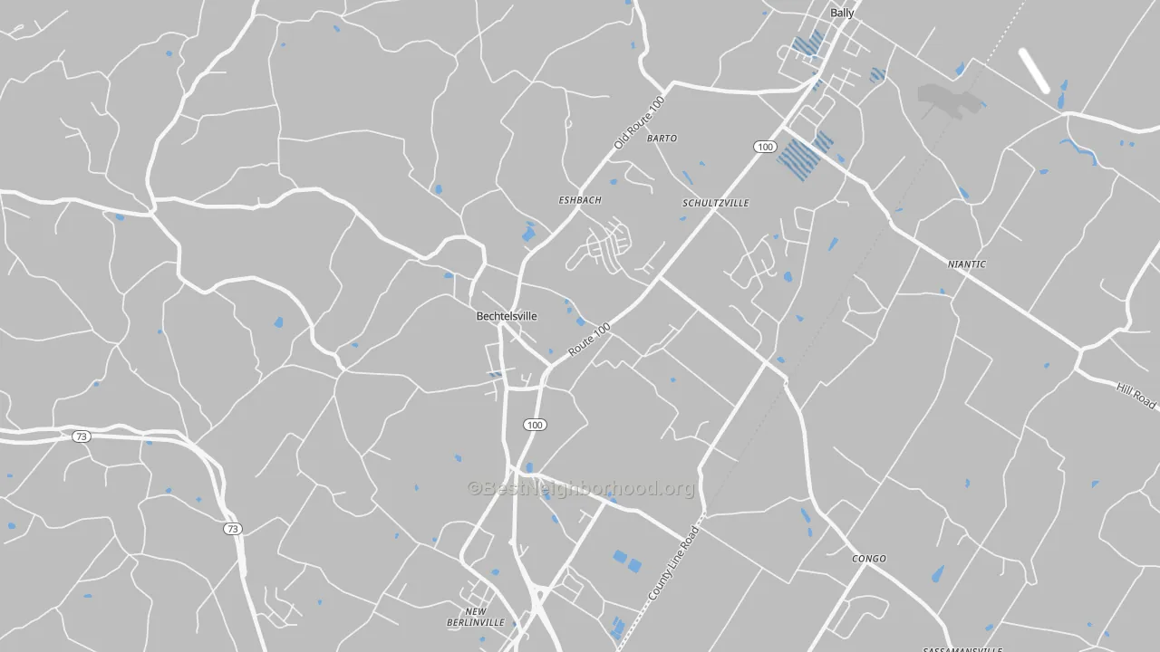 Transit Grade map of Bechtelsville, PA