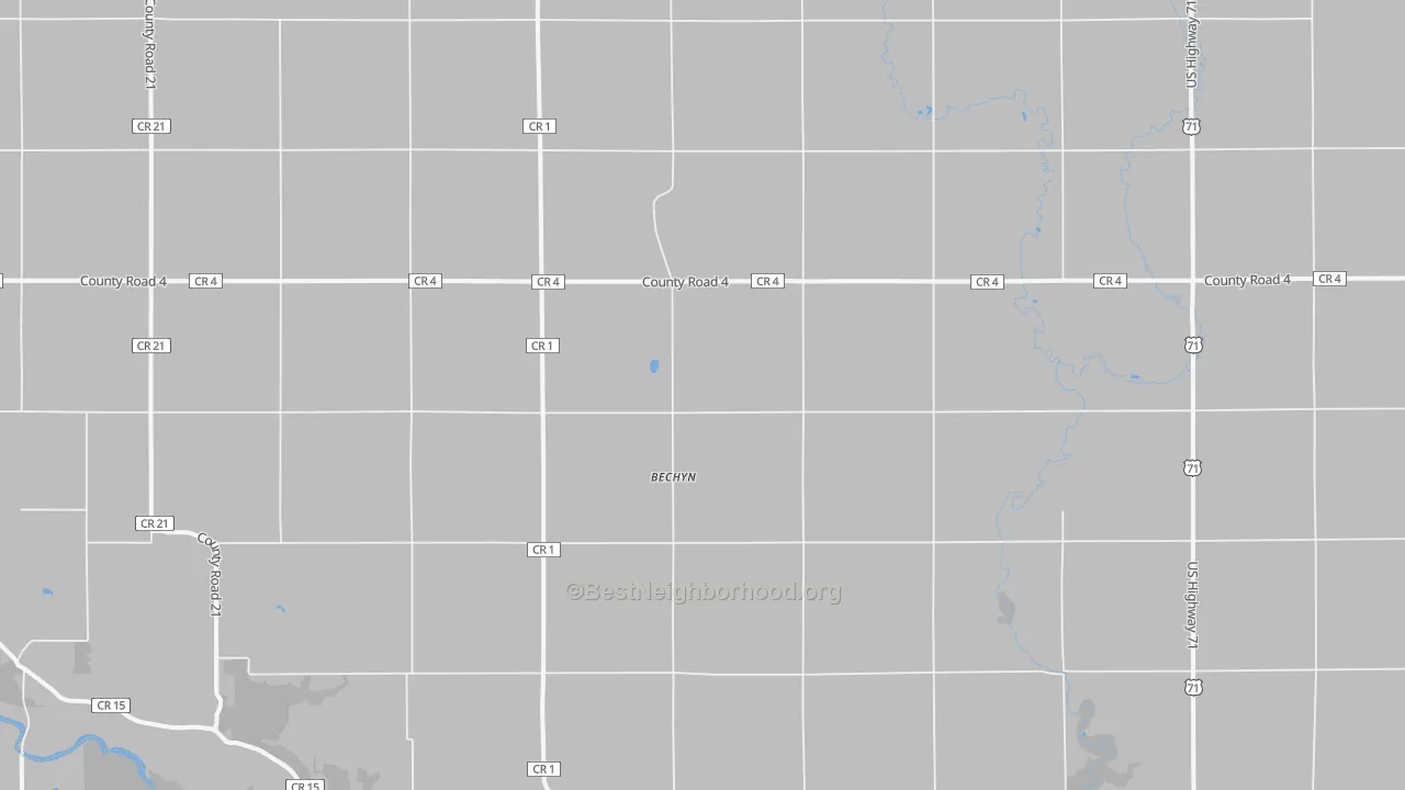 Transit Grade map of Bechyn, MN