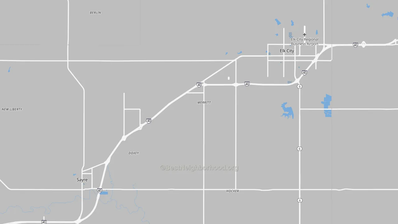 Transit Grade map of Beckham County, OK