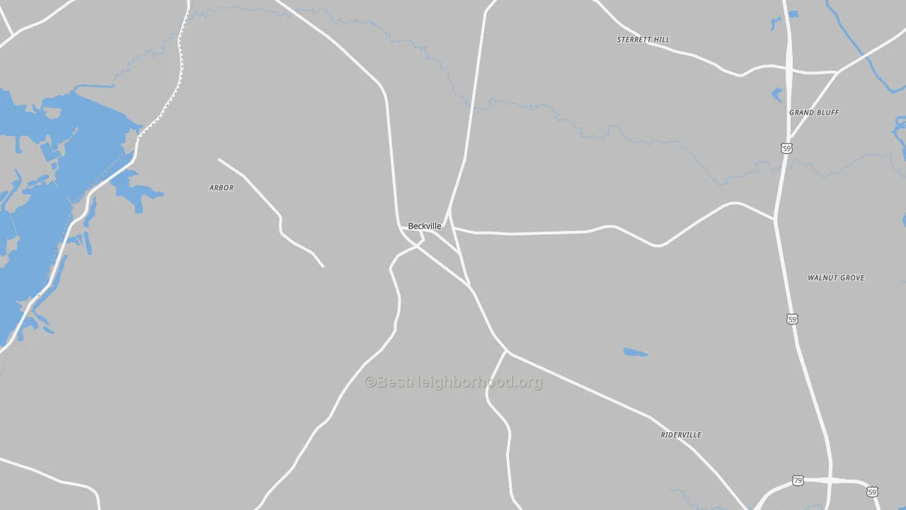 Transit Grade map of Beckville, TX
