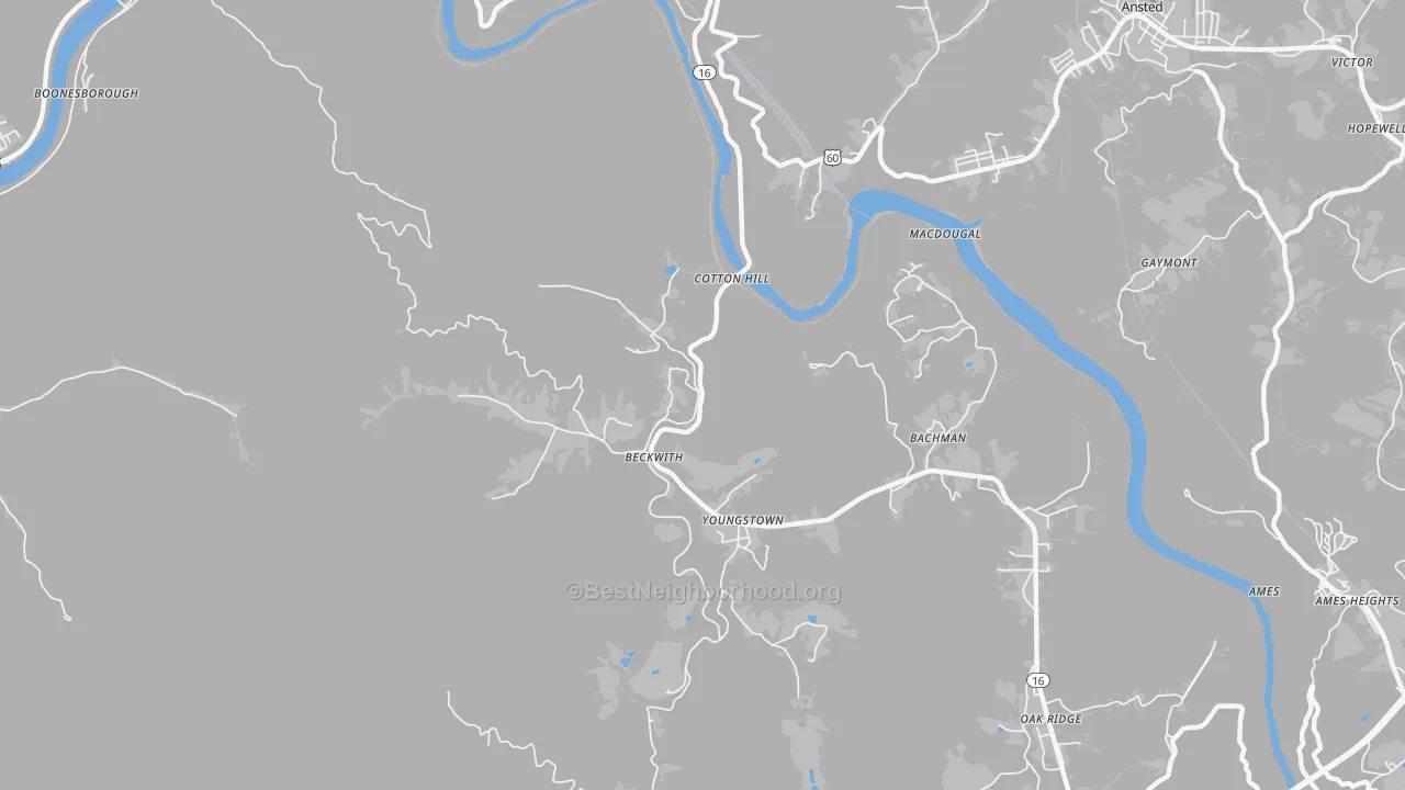 Transit Grade map of Beckwith, WV